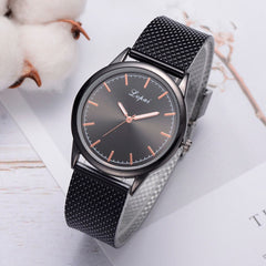 Best Selling Women's Watches Silicone Strap Fashion Ladies Quartz WristwatchRose Gold Disc Simple Clock  Bayan Kol Saati@50