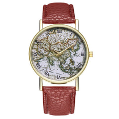 World Map Pattern Women Watches Exquistite Simple Fashion Montre Femme Acier Inoxydable Relogio Feminino High Quality Clock@50