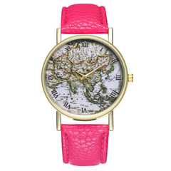 World Map Pattern Women Watches Exquistite Simple Fashion Montre Femme Acier Inoxydable Relogio Feminino High Quality Clock@50