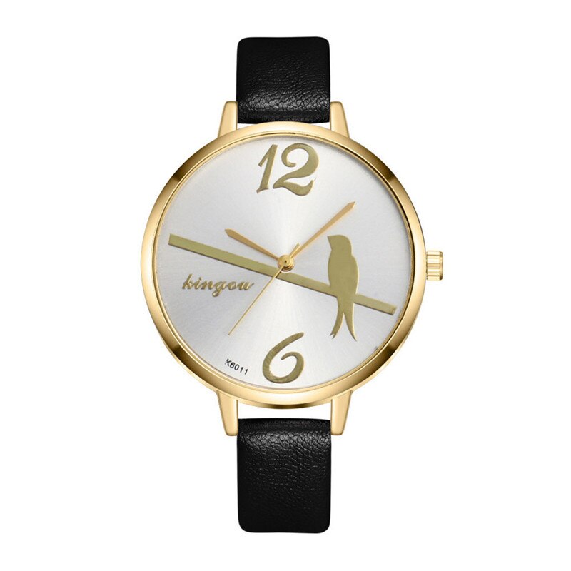 Women's Watches Fashion Geneva Brand Cute Bird Pattern On The Dial Minimalism Wristwatches High Quality Clock Zegarek Damski@50