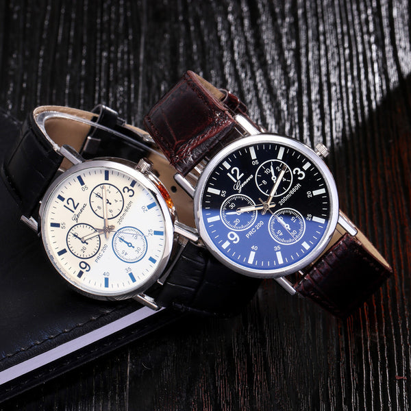 Men Women Wrist Watch Blu Ray Glass Neutral Quartz Simulates Wristwatch Mens Reloj Hombre 2019 clock men relogio masculino