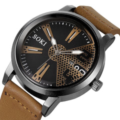 Men Wristwatch Clock Analog Quartz Round Wrist Watch For Man Relojes Hombre 2019 relogios masculinos saat erkek kol saati