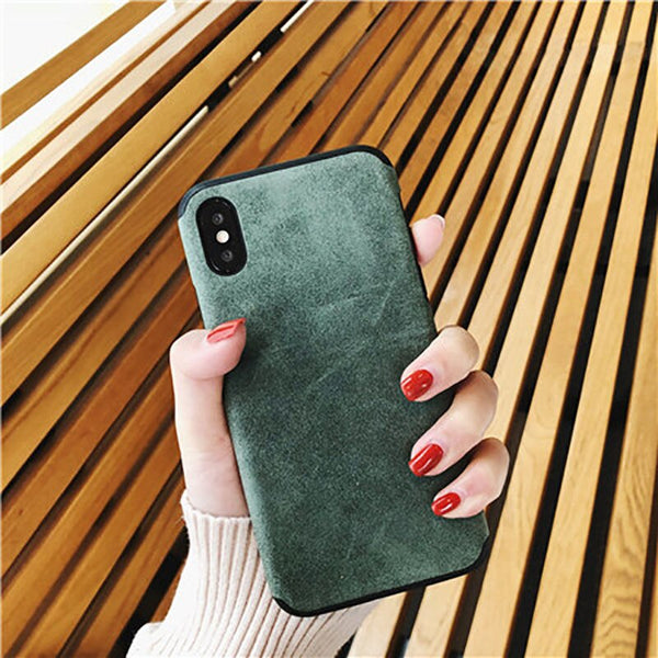 TIKITAKA Cloth Texture Soft case For iphone 7 Case For iphone 6 6s 7 8 plus X Xs max XR Thin Canvas Grid Pattern Phone Cases