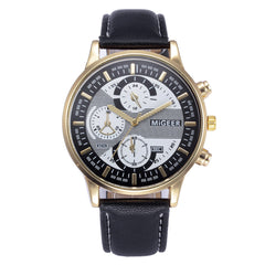 DISU Men Wrist Watch Design Leather Retro Design Leather Band Analog Alloy Quartz watch man watches mens 2019 relogios masculino