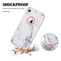 Marble Bumper Case for iPhone 11 7 6 6s 8 Plus Hard Cover PC Silicone for iPhone X Xs Max Xr 360 Case 3 in 1 For Galaxy Note 8 9