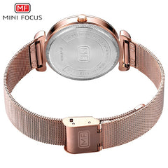 MINIFOCUS Rose Gold Girls Women's Watches Brand Luxury Fashion Ladies Watch Women Waterproof Casual Dress Lady Watch For Woman