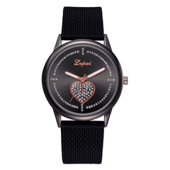 Women's Watches Simple Love Pattern Silicone Strap Ladies Quartz Wristwatch Minimalism Dress Gift Clock Reloj Mujer@50