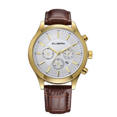 DISU Men Wrist Watch Leather Military Alloy Analog Quartz  Business watch man wrist watches day date relogios masculino