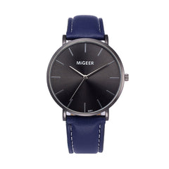 DISU Men Wrist Watch Design Leather Retro Leather Band Analog Alloy Quartz watch man unique watch for men relogios masculino