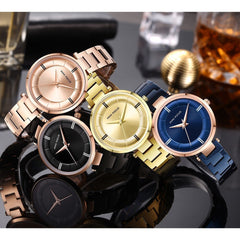 MINIFOCUS Women's Watches Brand Luxury 2019 Fashion Ladies Watch Women Waterproof Rose Gold Quartz Watch Stainless Steel Blue