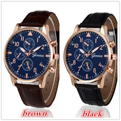 Men Watch Retro Design Leather Band Analog Alloy Quartz Wrist Watch Man new arrival in men wrist watches relogios masculino