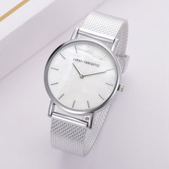 LVPAI Watches For Women Luxury Silver Popular Dial Metal Ladies Bracelet Quartz Clock Ladies Wrist Watch New  @50