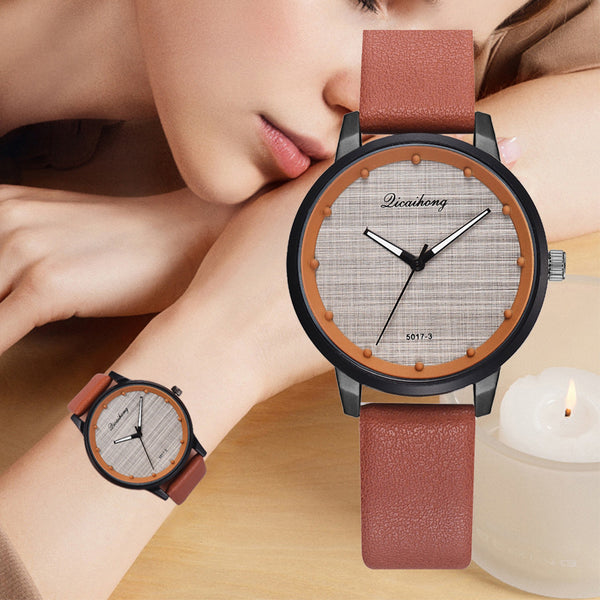 Featured Women Watches Dot Dial Ladies Fashion Quartz Wristwatch Fashion Leather  Strap Clock  Casual Dress Zegarki Damskie@50