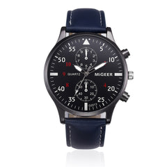 DISU Men Wrist Watch  Retro Design Leather Band Analog Alloy Quartz watches men unique watch for men wristwatch mens