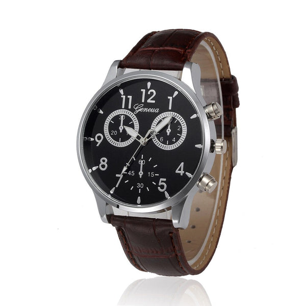 Man Watch Retro Design Leather Band Analog Alloy Quartz Wrist Watch Mens watches mens 2019 men wristwatch clock