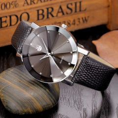 Men Watch Luxury Stainless Steel Quartz Military Sport Leather Band Dial Wristwatch Mens Reloj Hombre 2019 zegarek meski