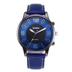 DISU Men Wrist Watch Retro Design Leather Band Analog Alloy Quartz watches men  vintage men wristwatch clock relogios masculino