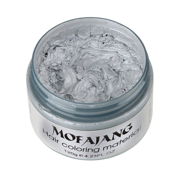7 Colors Temporary Hair Dye Cream Sliver Grandma Grey Wax Mud One-time Molding Modeling Disposable Hair Coloring TSLM2
