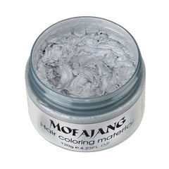 7 Colors Temporary Hair Dye Cream Sliver Grandma Grey Wax Mud One-time Molding Modeling Disposable Hair Coloring TSLM2