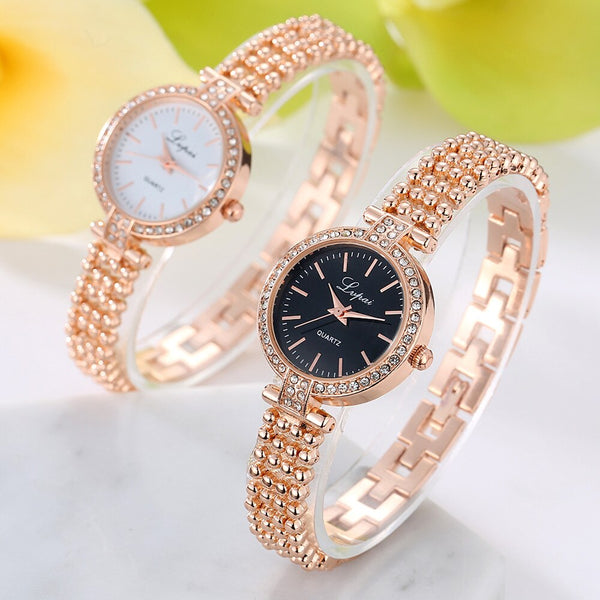 Fashion Women Watches Scale Dial Quartz Wristwatch Luxury Ladies Watch With Rhinestone Strap Clock Simple Relogio Feminino  @50