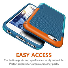 Hybrid PC & Silicone Shockproof Armor Case For iPhone X 8 7 6 6S Plus Cover Fashion Stitching Color Anti-Knonk Phone Cases Shell