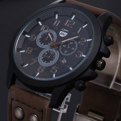 Men's  Wrist Watch Military Leather Date Quartz Analog Army Quartz Watches Mens 2019 Relojes Hombre 2019 zegarek meski