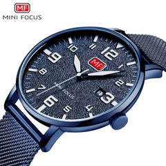 MINI FOCUS Wristwatch Mens Watches Quartz Fashion Thin Clock Men Watches 2019 Luxury Brand Stainless Steel Watch Strap Calendar
