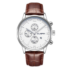 DISU Men Watches Leather Military Alloy Analog Date Quartz Business watch man unique watch for men relogios masculino