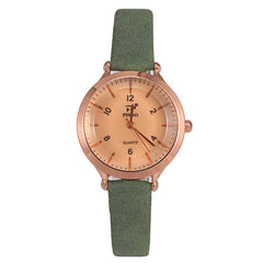 High Quality Women Watch Fashion Quartz Wristwatch Simple Clock Gemstone Glass Cut Solid Color Leather Strap Montre Femme@50