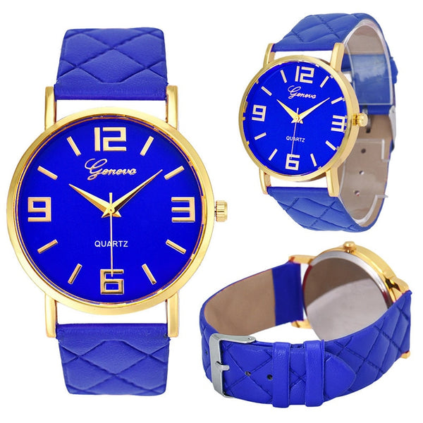 Women's Watches Fashion Geneva Brand Roman Numeral Simple Zegarki Damskie Montre Femme Acier Inoxydable@50