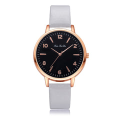 Best Selling Women Watches Black Scale Dial Ladies Simple Quartz Wristwatch Many colours Leather Strap Clock  Zegarki Damski @50