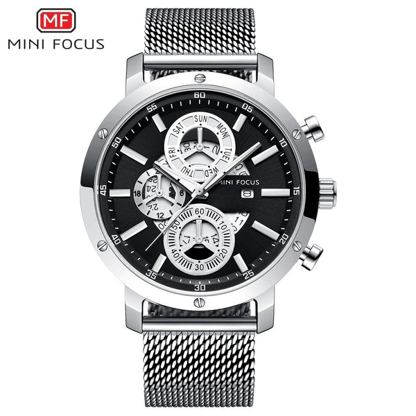 MINI FOCUS Watches Mens 2019 Quartz Rose Gold Watch Men Business Men's Watch Top Brand Luxury Fashion Casual Male Watch Luminous