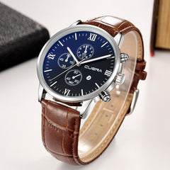 Men's Wrist Watch Leather Military Alloy Analog Date Quartz Business wristwatch mens watches mens 2019 relogio masculino