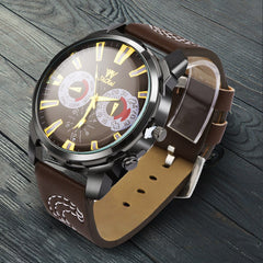 Men Watches Luxury Business Large Dial Leather Belt Quartz Watch zegarek meski relojes hombre 2019 montre homme