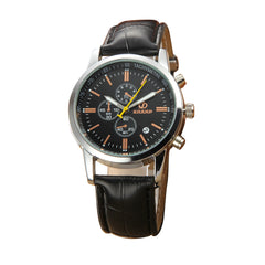 Men Watch Fashion Temperament Three Eye Six Pin Analog Quartz Leather Belt Watch Mens Reloj Hombre 2019 Men Wristwatch Clock