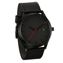 DISU Men Couple Watch Leather Band Analog Quartz Round Wrist Business watch man watches mens 2019 relogios masculino