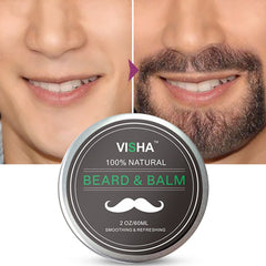 Beard Balm Natural Organic Men's Beard Cream for Beard Growth Care Fresh and non-greasy Nourish hair Styling Aftershave TSLM2