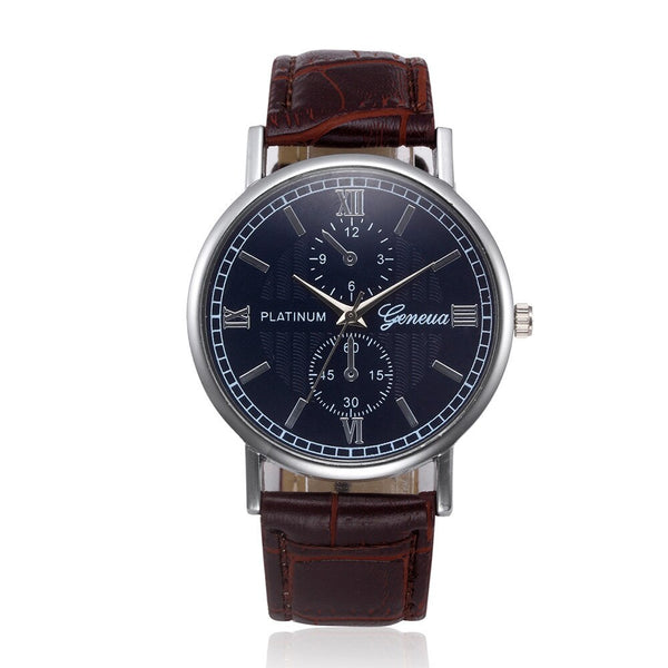 Man Wrist Watch Retro Design Leather Band Analog Alloy Quartz Watch new arrival in men wrist watches relogios masculinos