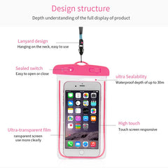 Luminous Waterproof Phone Bags Pouch For iphone 8 7 6 6s Plus 5 s SE Case Universal 6.0" Mobile Phone Waterproof Bag Cover Cases