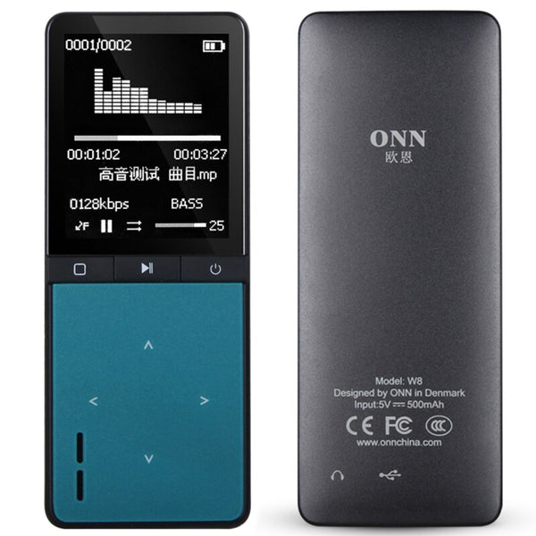 2016 New Bluetooth Sport MP3 Player Portable Audio 8GB with Built-in Speaker FM Radio Pedometer APE Flac Music Player ONN W8
