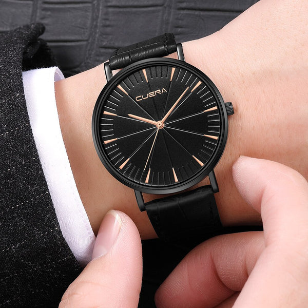 Men's Watch Leather Military Casual Analog Quartz Business watch man new arrival in men wrist watches relogios masculino
