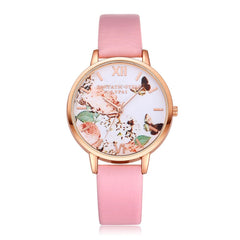 Women's Watches Butterfly Rose Gold Dial Ladies Simple Quartz Wristwatch Casual Clock Dress Gift Mujer Bayan Kol Saati@50