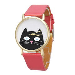High Quality Women's Watches Best Sellers Featured Cute Cat Pattern Watch Romain Horloge Cadeau Montre Femme Acier Inoxydable@50