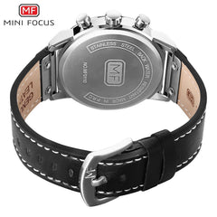 MINI FOCUS Man Watch 2019 Branded Sport Watches For Men Wristwatch Quartz Watch Men Military Chronograph Men Watch Leather Clock