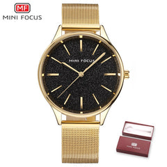 MINIFOCUS Rose Gold Watch Ladies 2019 Fashion Luxury Brand Women Watches Waterproof Female Wristwatch Quartz Hand Watch Woman