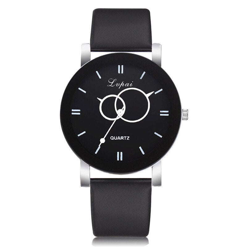 Minimalism Watches Women Circle Pattern Dial Ladies Simple Quartz Wristwatch Business Clock Leather Strap Relojes Para Mujer@50
