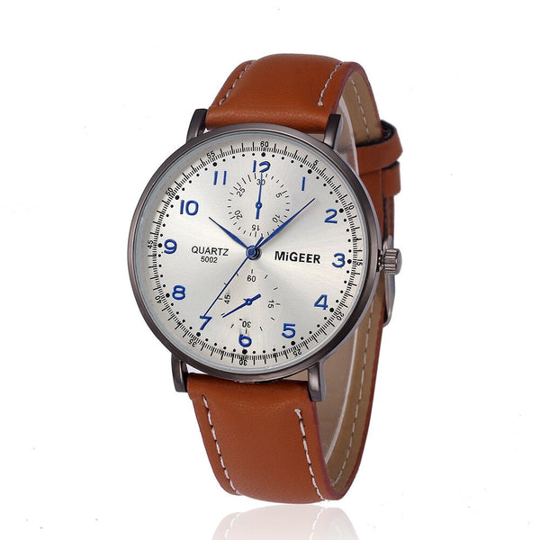 DISU Men Watches Stylish And Simple Temperament Belt unique watch for men relogios masculino