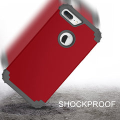 360 Shockproof Armor Phone Cases For iPhone 7 6 6s Plus Case 3 in 1 Hybrid PC + TPU Cover For Samsung Galaxy S8 Plus Screen Film