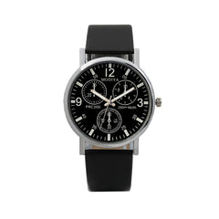 Men's Watch Three Eye Quartz Blue Glass Belt Watch Man new arrival in men wrist watches Reloj Hombre 2019 relogio masculino