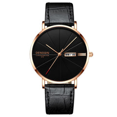 DISU Men Wrist Watch Luxury Quartz Sport Military  Leather Band watch mens big dial watches for men relogios masculino
